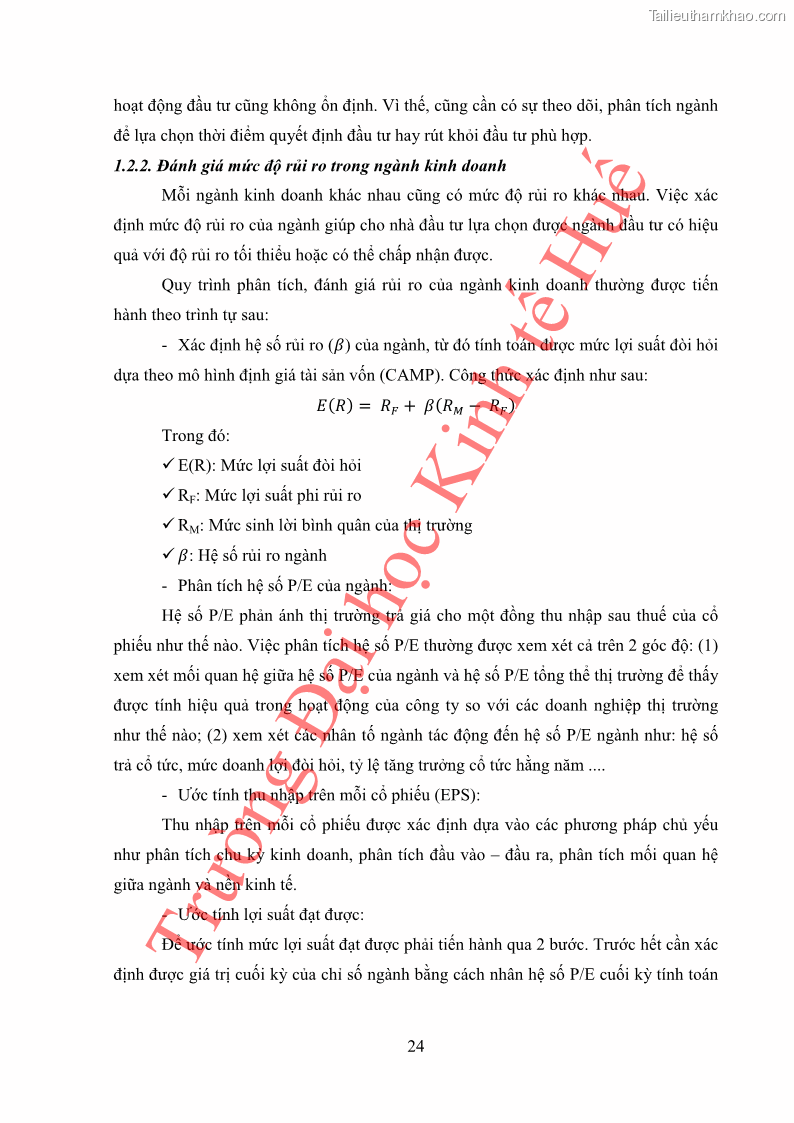Khóa luận tốt nghiệp tài chính ngân hàng Phân tích cổ phiếu VCB của Ngân hàng TMCP Ngoại Thương Việt Nam - 3 Trang 35