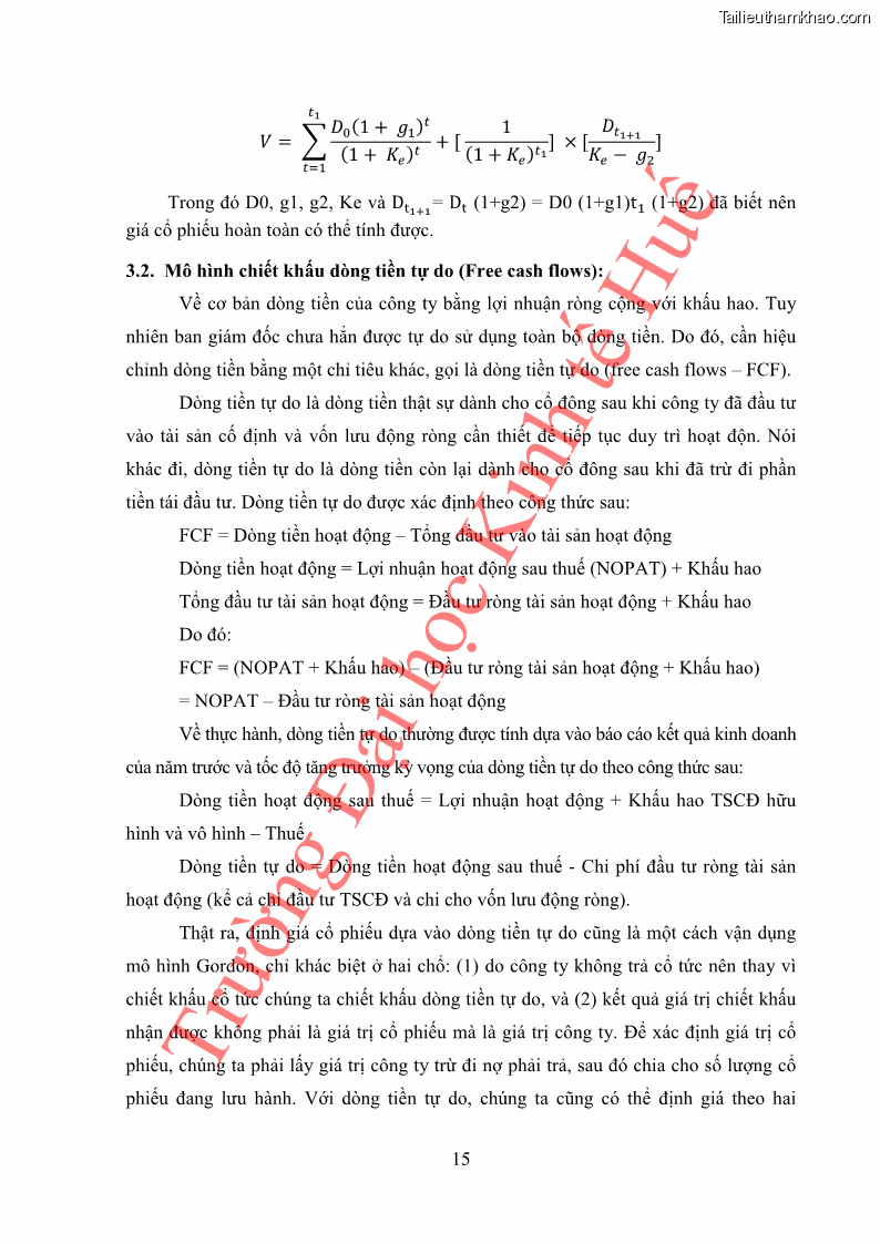 Khóa luận tốt nghiệp tài chính ngân hàng Phân tích cổ phiếu VCB của Ngân hàng TMCP Ngoại Thương Việt Nam - 3 Trang 26