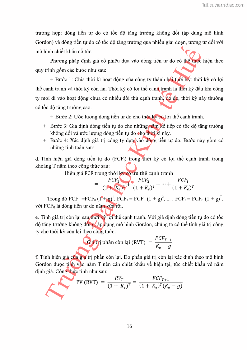 Khóa luận tốt nghiệp tài chính ngân hàng Phân tích cổ phiếu VCB của Ngân hàng TMCP Ngoại Thương Việt Nam - 3 Trang 27