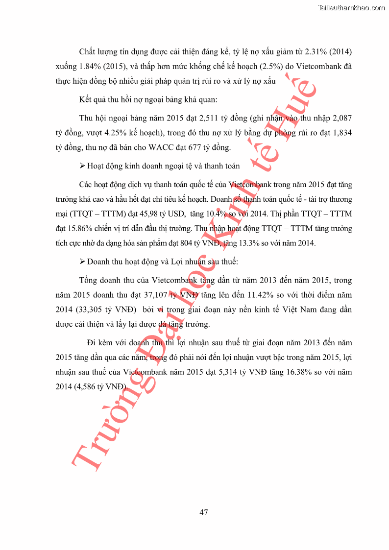 Khóa luận tốt nghiệp tài chính ngân hàng Phân tích cổ phiếu VCB của Ngân hàng TMCP Ngoại Thương Việt Nam - 5 Trang 58