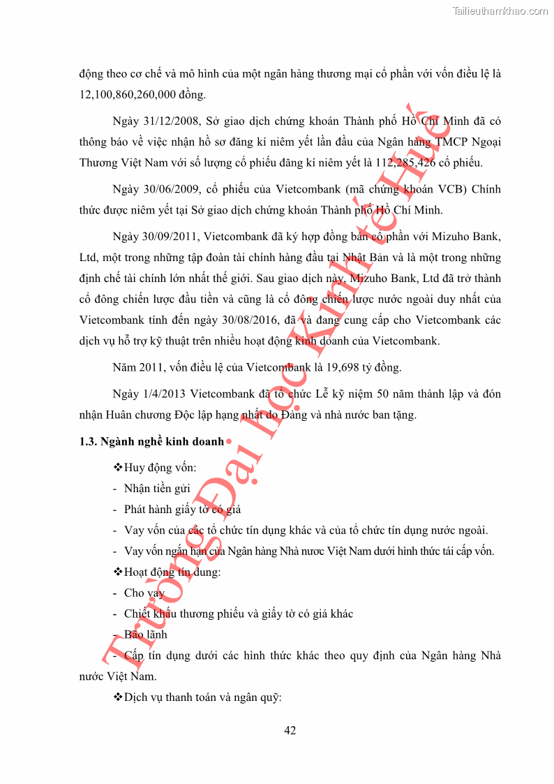 Khóa luận tốt nghiệp tài chính ngân hàng Phân tích cổ phiếu VCB của Ngân hàng TMCP Ngoại Thương Việt Nam - 5 Trang 53