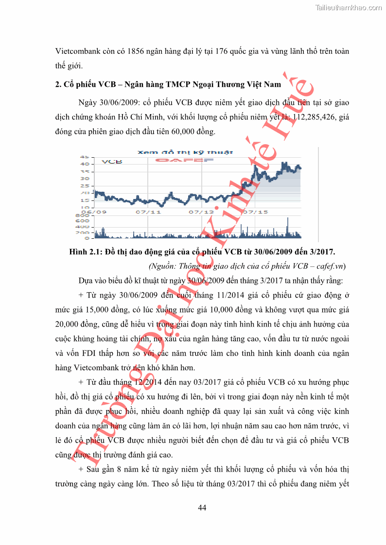 Khóa luận tốt nghiệp tài chính ngân hàng Phân tích cổ phiếu VCB của Ngân hàng TMCP Ngoại Thương Việt Nam - 5 Trang 55