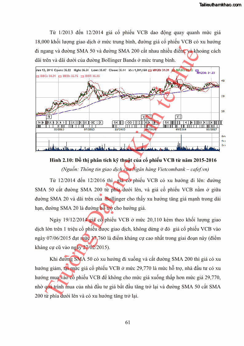 Khóa luận tốt nghiệp tài chính ngân hàng Phân tích cổ phiếu VCB của Ngân hàng TMCP Ngoại Thương Việt Nam - 6 Trang 72