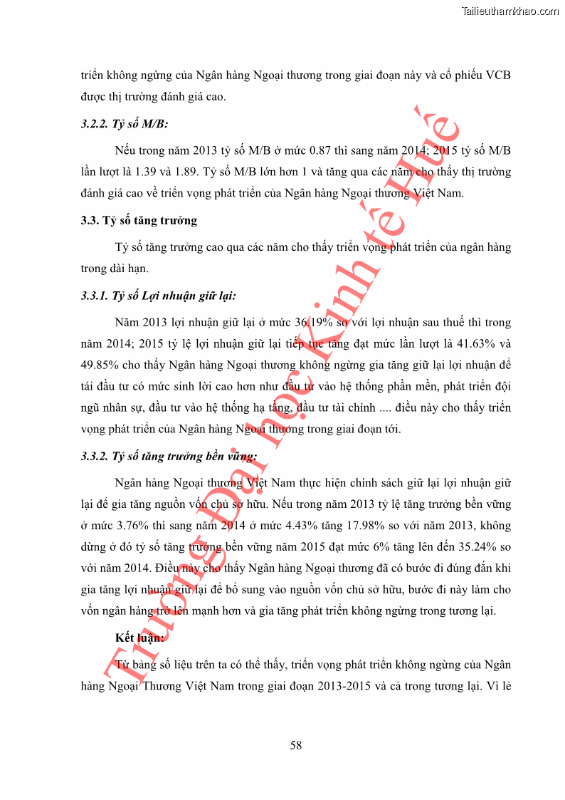 Khóa luận tốt nghiệp tài chính ngân hàng Phân tích cổ phiếu VCB của Ngân hàng TMCP Ngoại Thương Việt Nam - 6 Trang 69