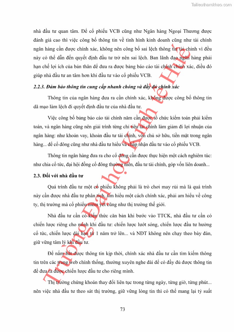 Khóa luận tốt nghiệp tài chính ngân hàng Phân tích cổ phiếu VCB của Ngân hàng TMCP Ngoại Thương Việt Nam - 7 Trang 84