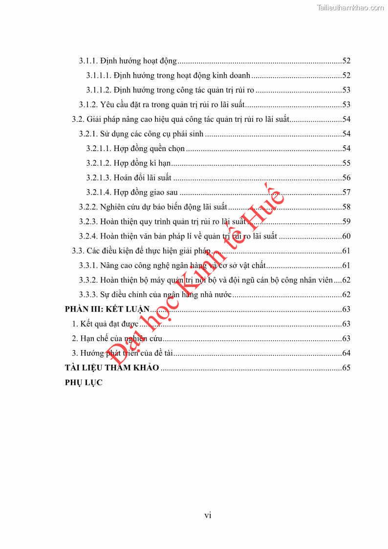 Khóa luận tốt nghiệp Ứng dụng mô hình tái định giá để đo lường rủi ro lãi suất tại Ngân hàng TMCP Công thương Việt Nam - Vietinbank - 1 Trang 6