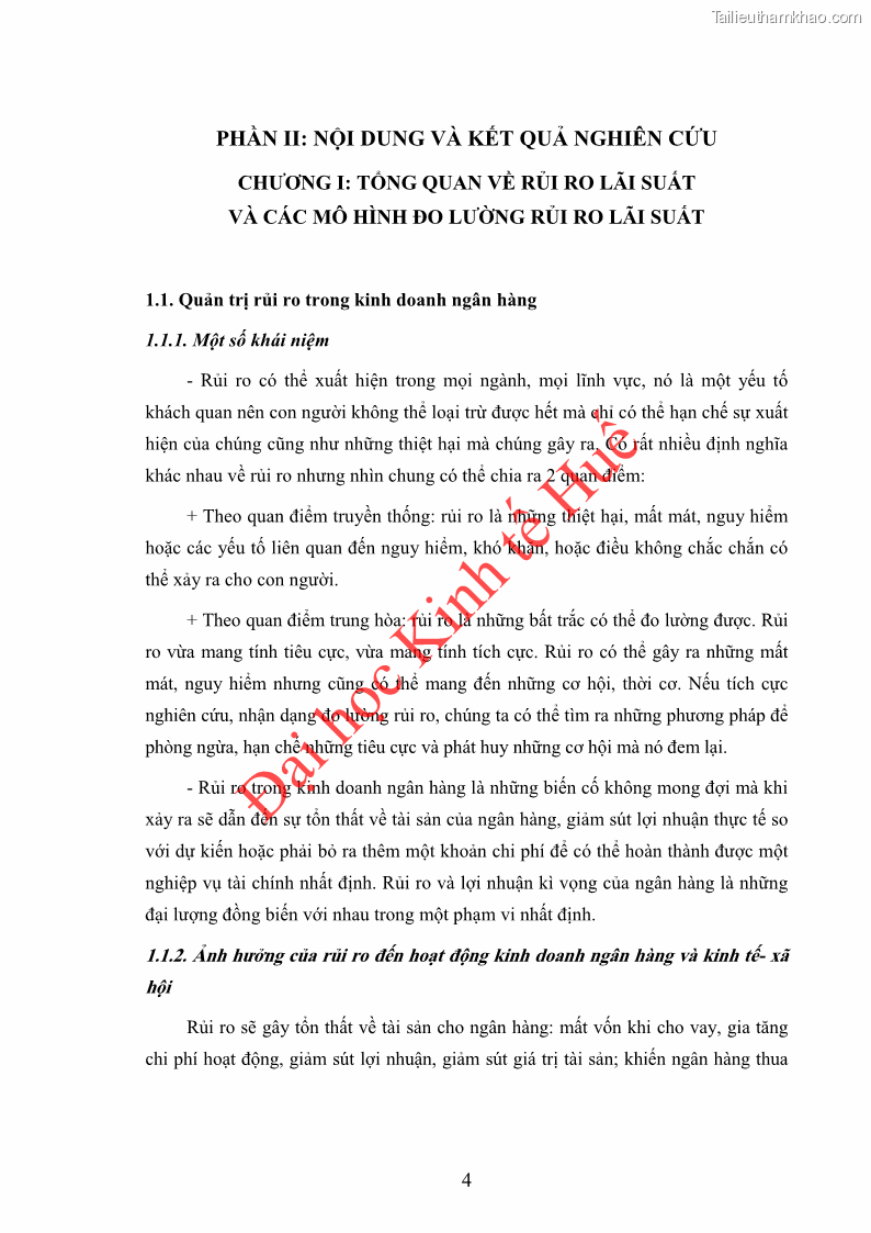 Khóa luận tốt nghiệp Ứng dụng mô hình tái định giá để đo lường rủi ro lãi suất tại Ngân hàng TMCP Công thương Việt Nam - Vietinbank - 2 Trang 14