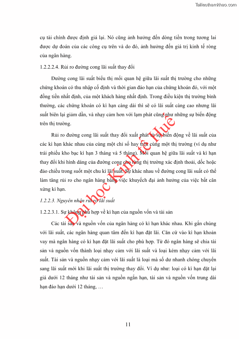 Khóa luận tốt nghiệp Ứng dụng mô hình tái định giá để đo lường rủi ro lãi suất tại Ngân hàng TMCP Công thương Việt Nam - Vietinbank - 2 Trang 21