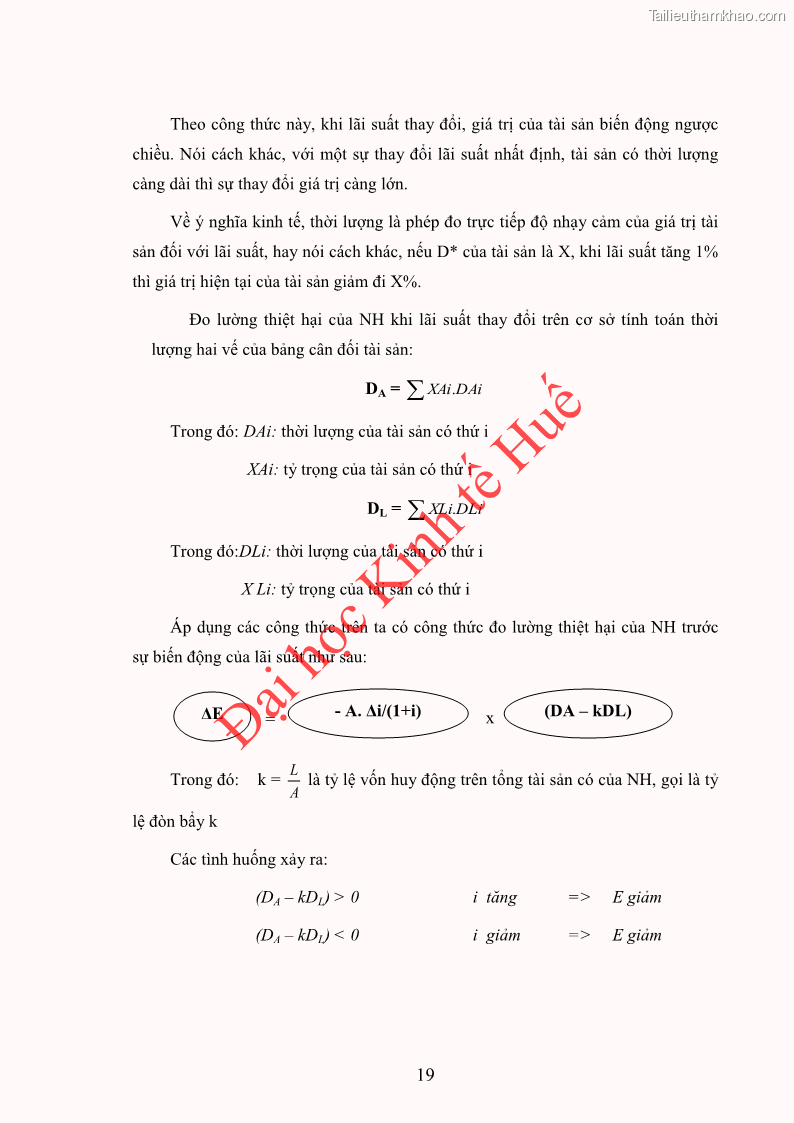 Khóa luận tốt nghiệp Ứng dụng mô hình tái định giá để đo lường rủi ro lãi suất tại Ngân hàng TMCP Công thương Việt Nam - Vietinbank - 3 Trang 29