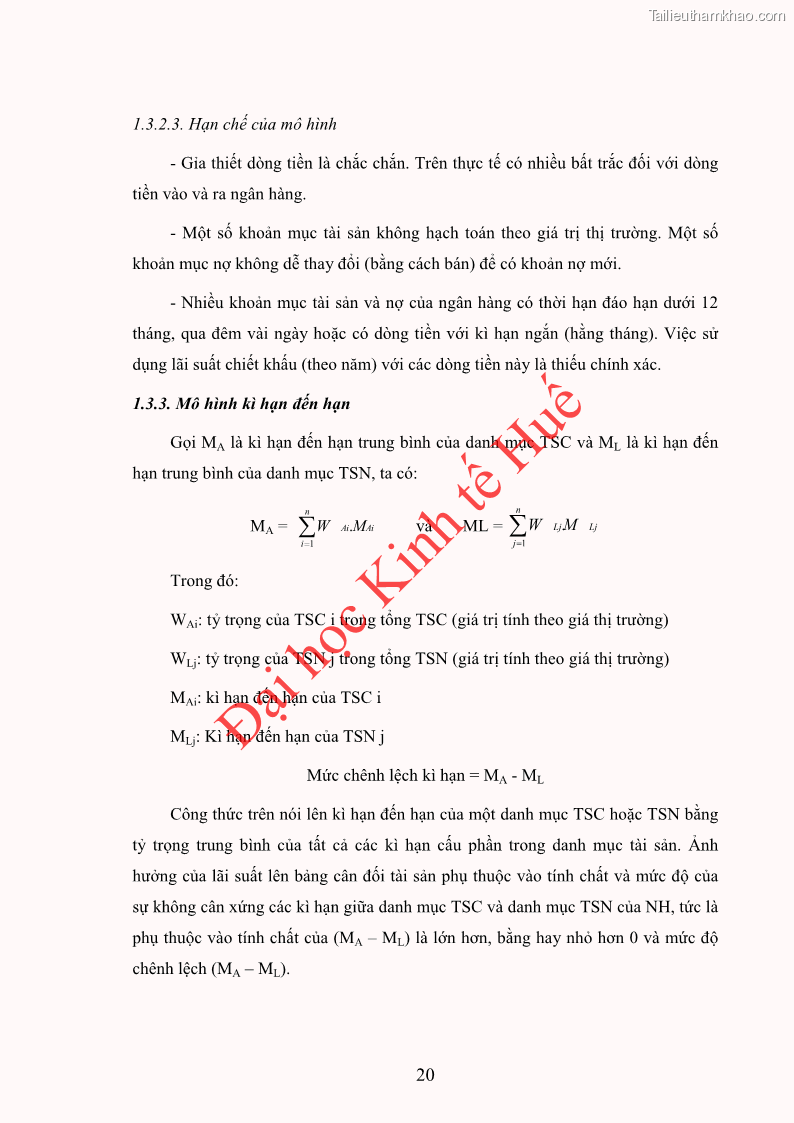 Khóa luận tốt nghiệp Ứng dụng mô hình tái định giá để đo lường rủi ro lãi suất tại Ngân hàng TMCP Công thương Việt Nam - Vietinbank - 3 Trang 30