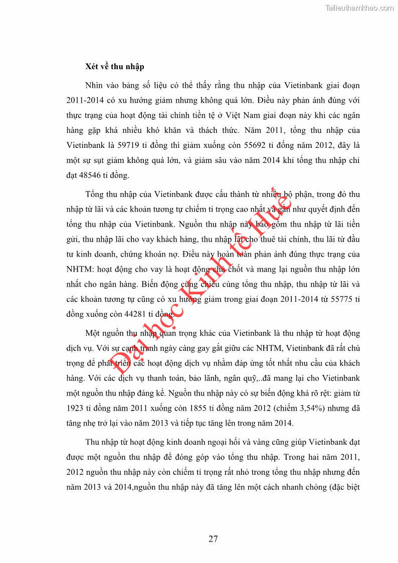 Khóa luận tốt nghiệp Ứng dụng mô hình tái định giá để đo lường rủi ro lãi suất tại Ngân hàng TMCP Công thương Việt Nam - Vietinbank - 4 Trang 37