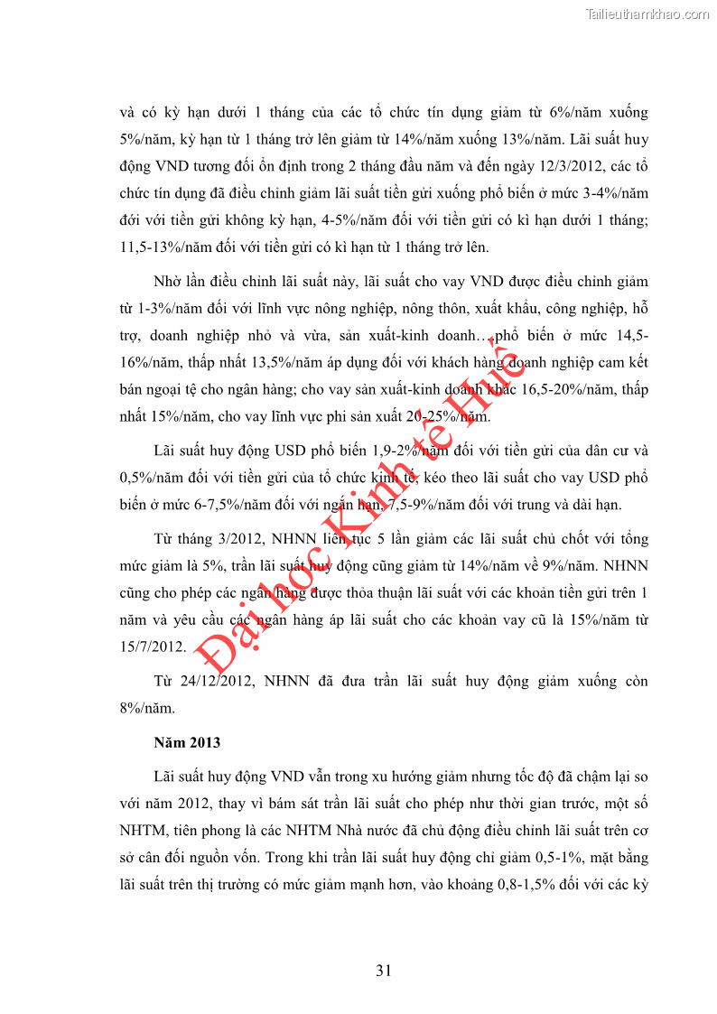 Khóa luận tốt nghiệp Ứng dụng mô hình tái định giá để đo lường rủi ro lãi suất tại Ngân hàng TMCP Công thương Việt Nam - Vietinbank - 4 Trang 41