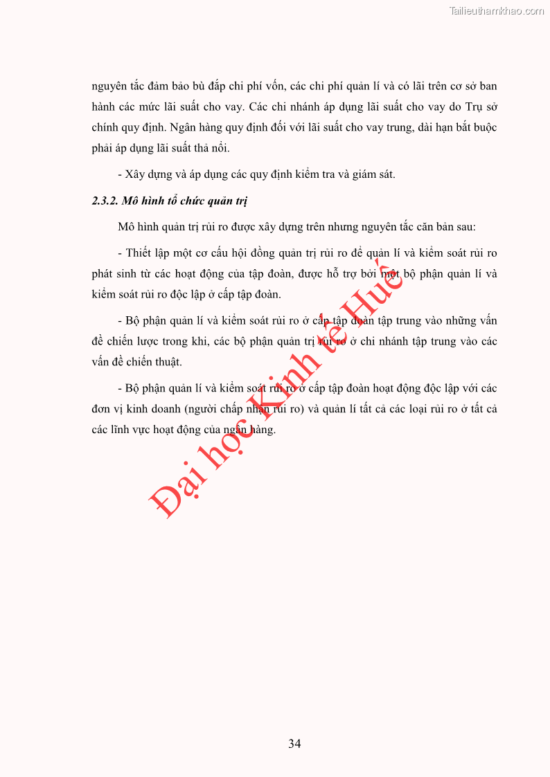 Khóa luận tốt nghiệp Ứng dụng mô hình tái định giá để đo lường rủi ro lãi suất tại Ngân hàng TMCP Công thương Việt Nam - Vietinbank - 4 Trang 44