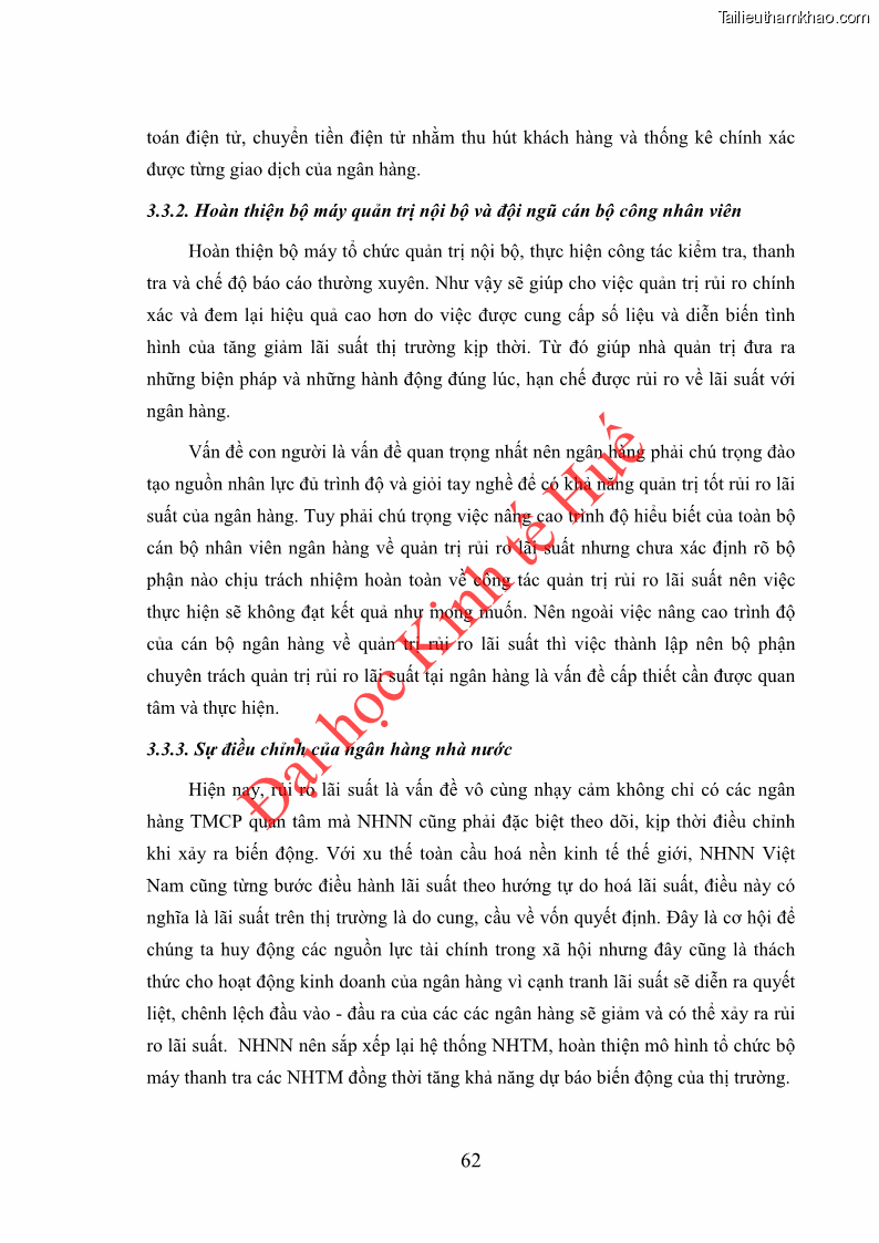 Khóa luận tốt nghiệp Ứng dụng mô hình tái định giá để đo lường rủi ro lãi suất tại Ngân hàng TMCP Công thương Việt Nam - Vietinbank - 6 Trang 72