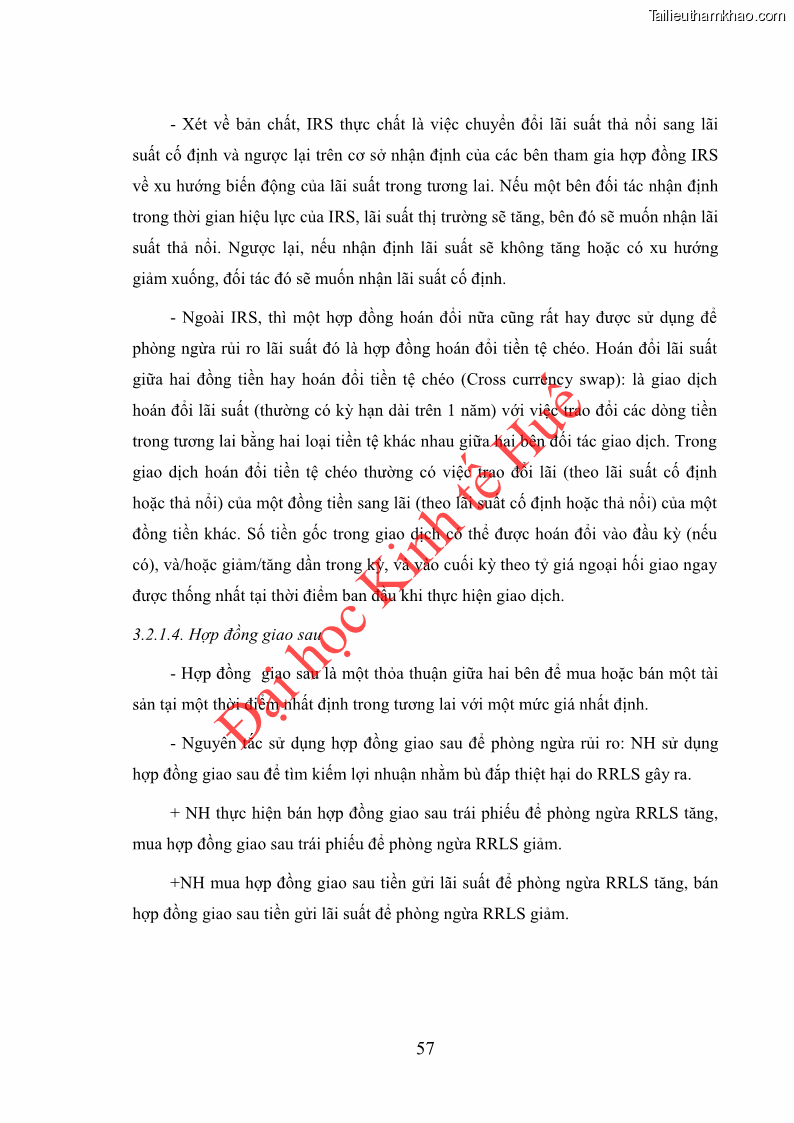 Khóa luận tốt nghiệp Ứng dụng mô hình tái định giá để đo lường rủi ro lãi suất tại Ngân hàng TMCP Công thương Việt Nam - Vietinbank - 6 Trang 67