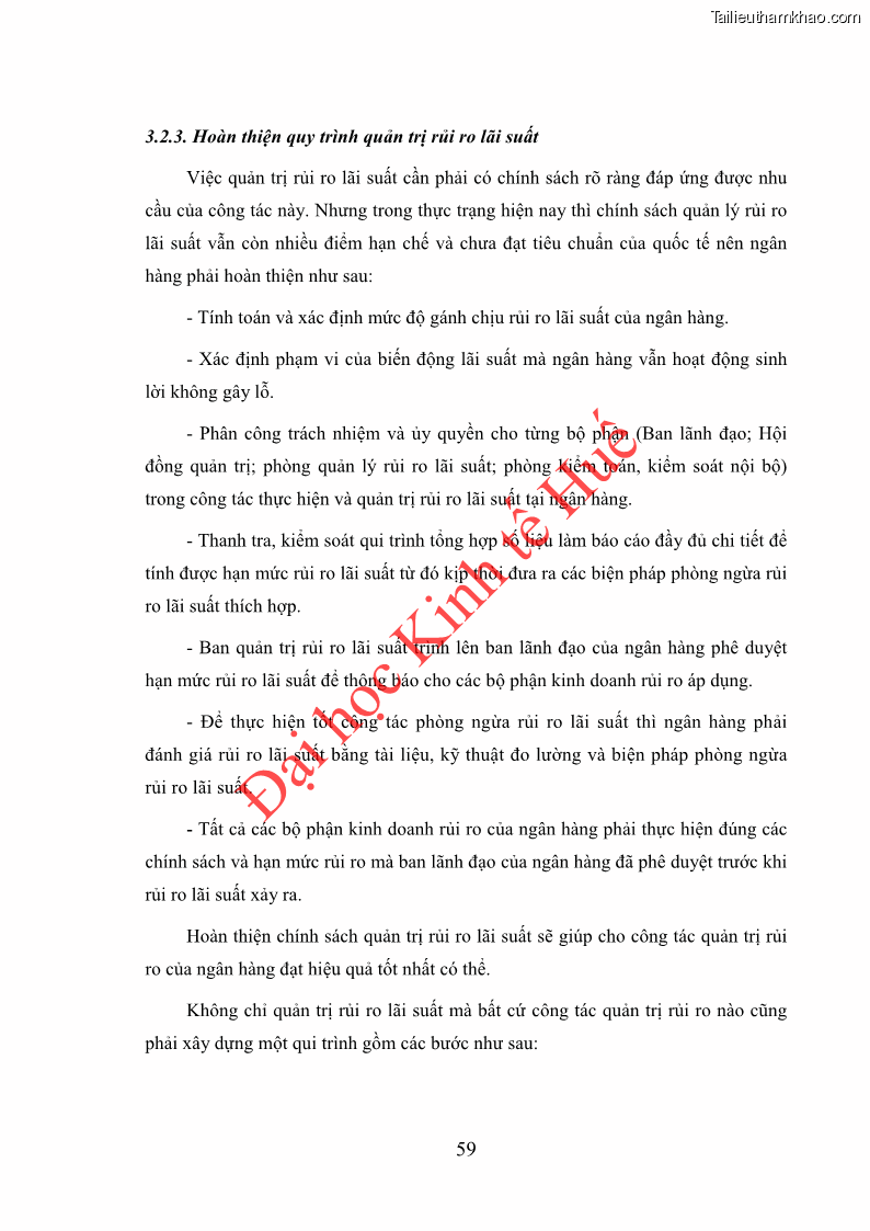 Khóa luận tốt nghiệp Ứng dụng mô hình tái định giá để đo lường rủi ro lãi suất tại Ngân hàng TMCP Công thương Việt Nam - Vietinbank - 6 Trang 69