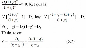 Ví dụ 5 3 Cổ tức của cổ phiếu ABC ở năm hiện tại là 5 500 đồng mức tăng 1