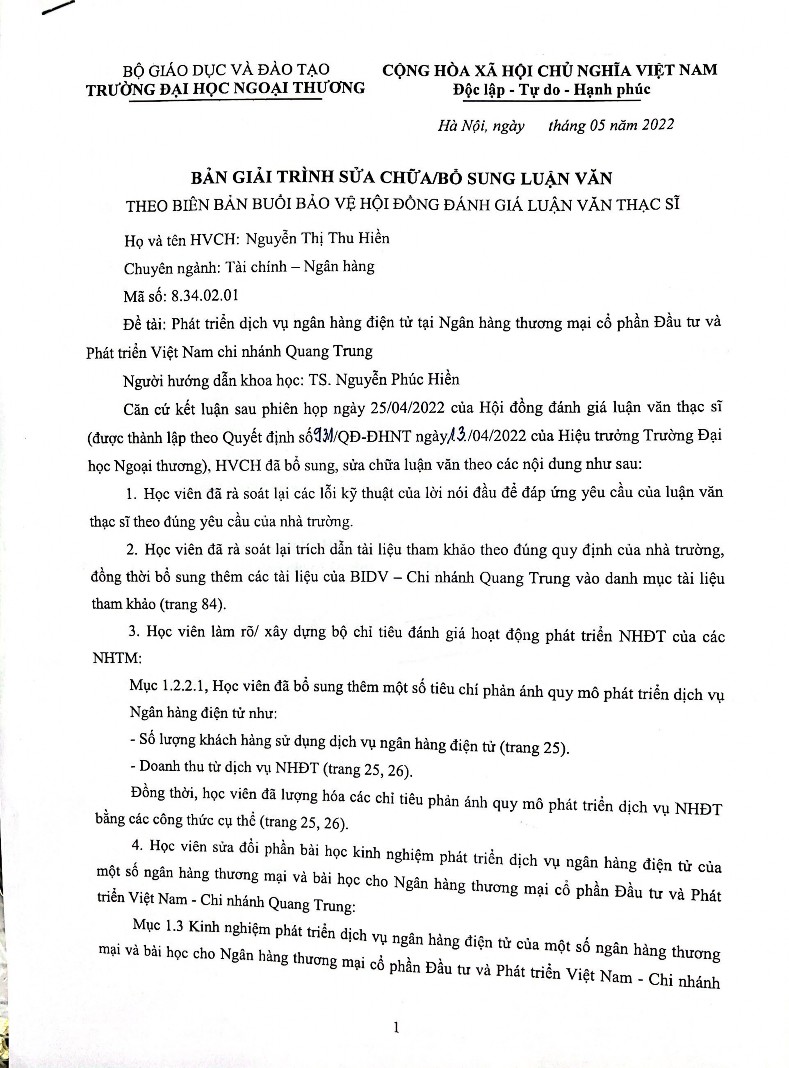 Của ngân hàng trong tương lai Xin chân thành cảm ơn sự giúp đỡ của Anh chị 1