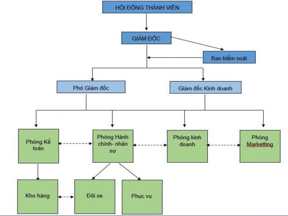 Hình 2 1 Sơ đồ cơ cấu tổ chức Nguồn Phòng hành chính nhân sự Biến động 1