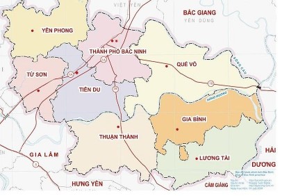 Hình 3 1 Bản đồ hành chính tỉnh Bắc Ninh →Vì vậy Bắc Ninh rất thích hợp 3