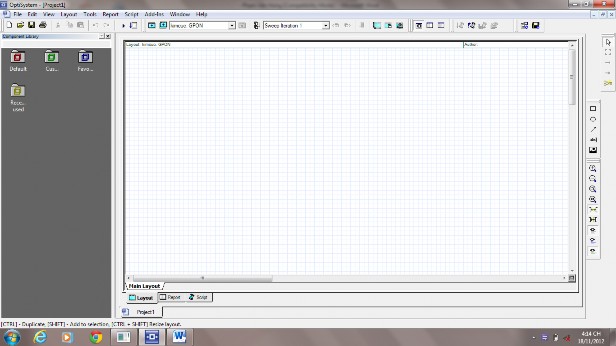 Hình 3 1 Giao diện người sử dụng của OptiSystem 3 1 2 Các ứng dụng của phần 9