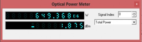 Hình 3 10 Công suất đo tại đầu ra của OLT khi P phát 1 dBm Công suất đo tại 13