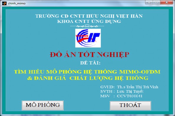 Hình 5 2 Giao diện chính của chương trình Chọn mô phỏng để bắt đầu chương 2