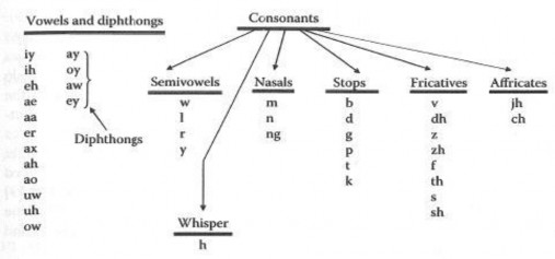 Hình 1 10 Bảng phân loại âm vị trong tiếng Anh của người Mỹ 1 9 4 Thuộc tính 5