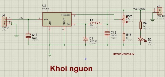 Hình 3 6 Sơ đồ mạch nguồn cung cấp cho hệ thống Dùng IC LM2576 để tạo ra 3