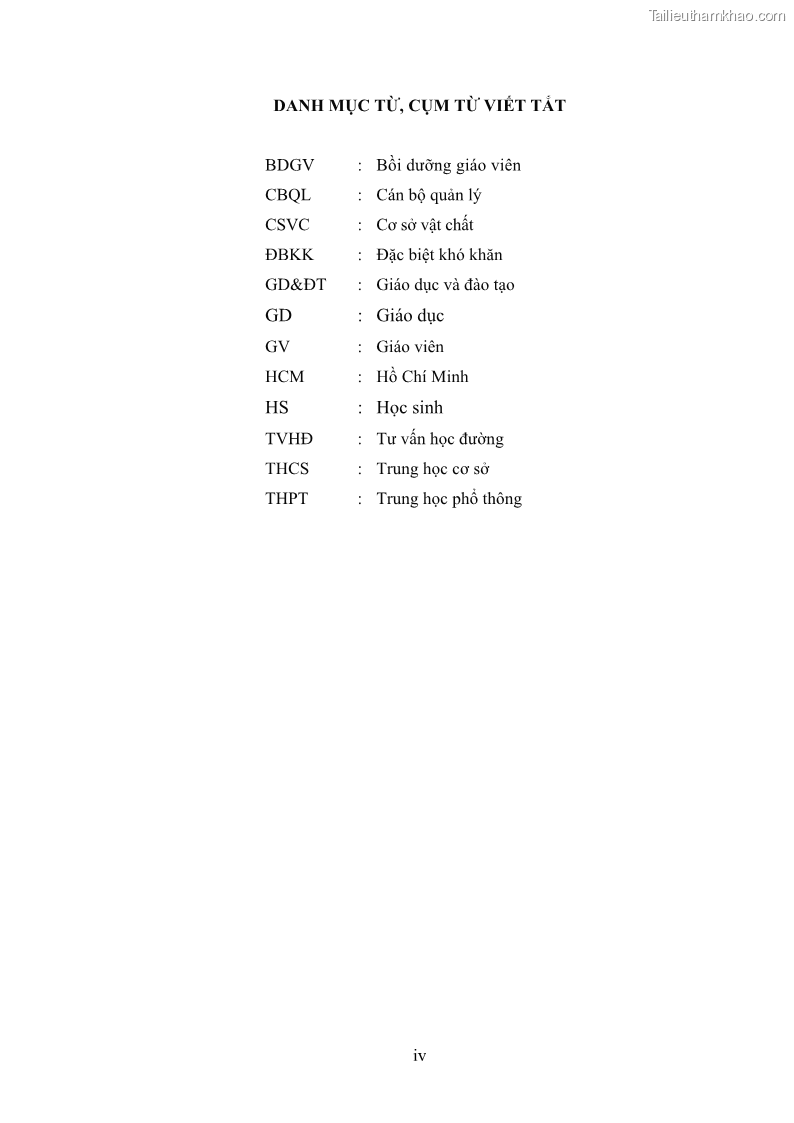 Luận văn thạc sĩ khoa học giáo dục Tổ chức bồi dưỡng kỹ năng tư vấn học đường cho giáo viên trung học phổ thông vùng đặc biệt khó khăn, tỉnh Bắc Kạn - 1 Trang 9