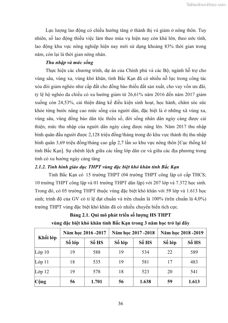 Luận văn thạc sĩ khoa học giáo dục Tổ chức bồi dưỡng kỹ năng tư vấn học đường cho giáo viên trung học phổ thông vùng đặc biệt khó khăn, tỉnh Bắc Kạn - 4 Trang 46