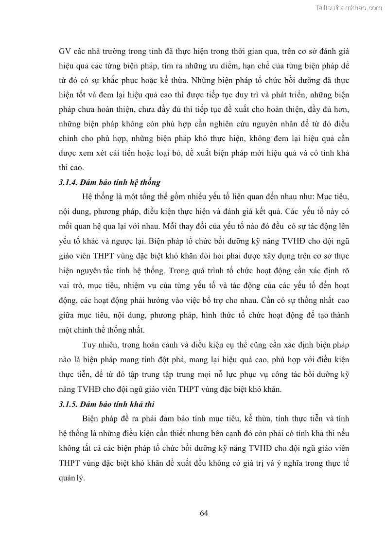 Luận văn thạc sĩ khoa học giáo dục Tổ chức bồi dưỡng kỹ năng tư vấn học đường cho giáo viên trung học phổ thông vùng đặc biệt khó khăn, tỉnh Bắc Kạn - 7 Trang 74