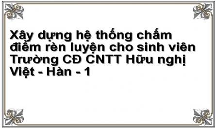 Xây dựng hệ thống chấm điểm rèn luyện cho sinh viên Trường CĐ CNTT Hữu nghị Việt - Hàn - 1
