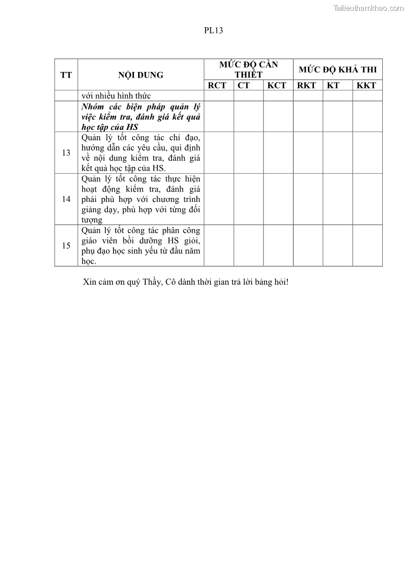 Luận văn thạc sĩ khoa học giáo dục Quản lý hoạt động giảng dạy môn Tiếng Anh ở trường trung học cơ sở huyện Tam Bình, tỉnh Vĩnh Long - 10 Trang 111