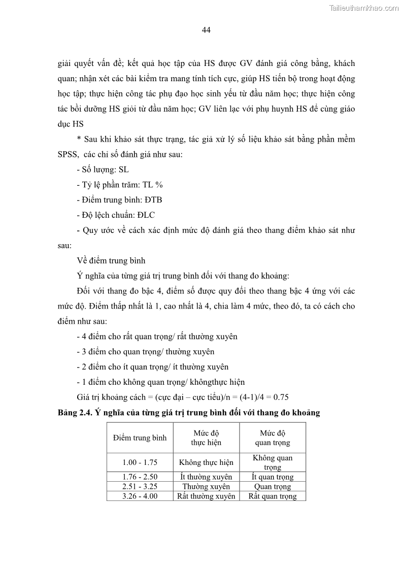 Luận văn thạc sĩ khoa học giáo dục Quản lý hoạt động giảng dạy môn Tiếng Anh ở trường trung học cơ sở huyện Tam Bình, tỉnh Vĩnh Long - 5 Trang 53