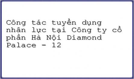 Công tác tuyển dụng nhân lực tại Công ty cổ phần Hà Nội Diamond Palace - 12