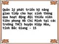 Quản lý phát triển kỹ năng giao tiếp cho học sinh thông qua hoạt động đội thiếu niên tiền phong Hồ Chí Minh tại các trường THCS huyện Hiệp Hòa, tỉnh Bắc Giang - 15