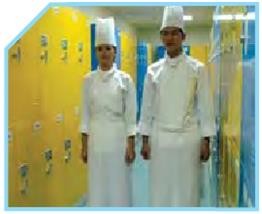 Mũ bếp bằng giấy hoặc vải Áo jacket màu trắng khăn quàng cổ Tạp dề trắng 3