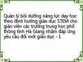 Quản lý bồi dưỡng năng lực dạy học theo định hướng giáo dục STEM cho giáo viên các trường trung học phổ thông tỉnh Hà Giang nhằm đáp ứng yêu cầu đổi mới giáo dục - 1
