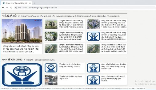 Trong các thông báo về dự án NƠXH thông tin được đăng tải chi tiết bao gồm 1