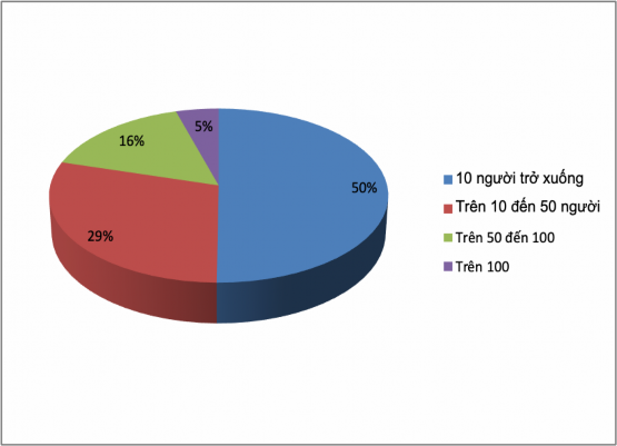 Biểu đồ 3 10 Cơ cấu quy mô DN XKNS Việt Nam sang Trung Quốc Nguồn Số liệu 1