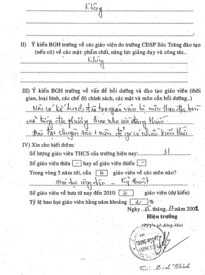 Thực trạng đội ngũ giáo viên trung học cơ sở tỉnh Sóc Trăng hiện nay và định hướng kế hoạch đào tạo, bồi dưỡng đội ngũ này đến năm 2010 - 11 8
