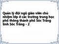 Quản lý đội ngũ giáo viên chủ nhiệm lớp ở các trường trung học phổ thông thành phố Sóc Trăng tỉnh Sóc Trăng - 2