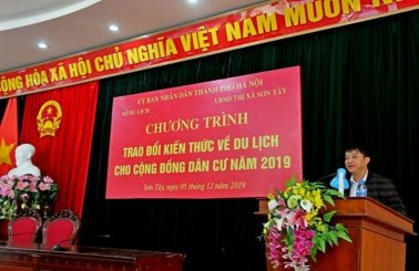 Hình 2 2 Tập huấn du lịch cho cộng đồng dân cư tại thị xã Sơn Tây Nguồn Sở 2
