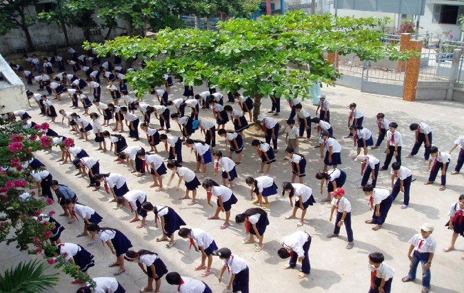 Giờ giải lao của các em trường tiểu học Tân Long Mỹ Tho Nguồn Ảnh lưu trữ 13