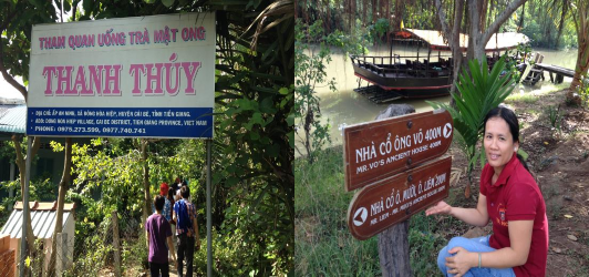 Hình4 Bảng tên hướng dẫn vào các ngôi nhà cổ tham gia hoạt động du lịch 1