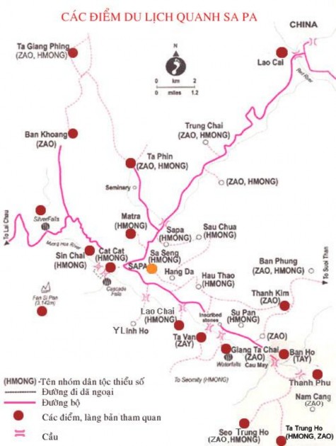Bản Khoa học Xã hội Sự thật Năm XB 2015 Phụ lục Bản đồ du lịch Huyện Sapa 1