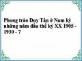 Khuynh Hướng Duy Tân Ở Việt Nam Và Nam Kỳ Những Năm Đầu Thế Kỉ Xx (1905-1930). 