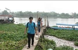 Hình ảnh du lịch sông rạch trên cù lao Ông Hổ Bơi xuồng ra bè cá Tàu đưa 24