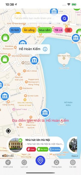  Khi người dùng đến gần địa danh thì sẽ phát một file âm thanh giới thiệu 4